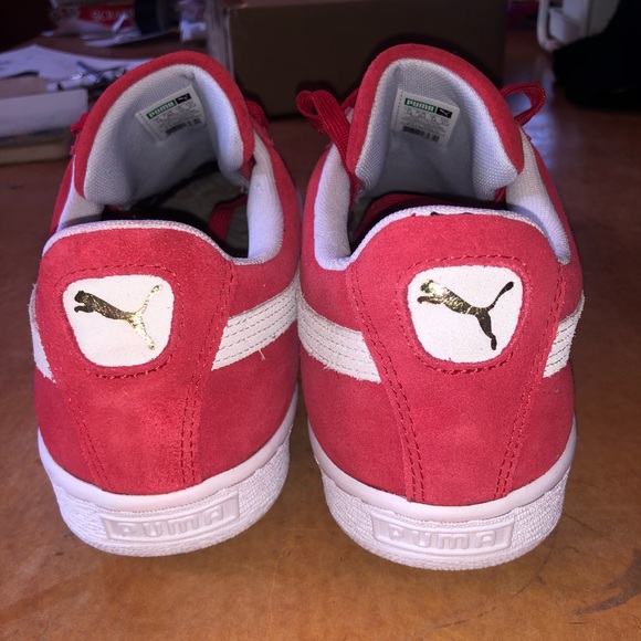 Puma Red Suede Sneakers - Picture 2 of 10